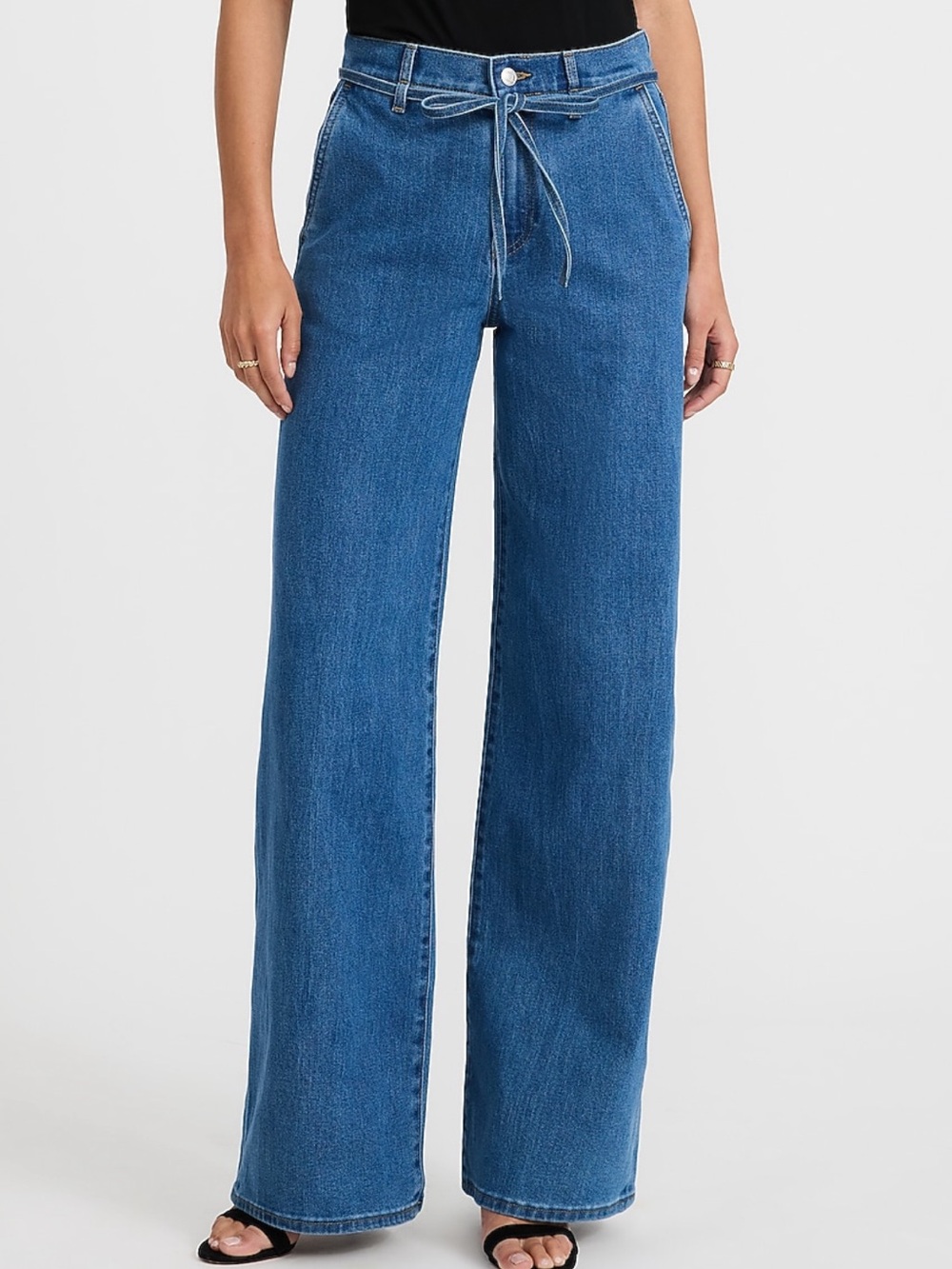 Express Women's High-Rise Wide-Leg Jeans - Blue